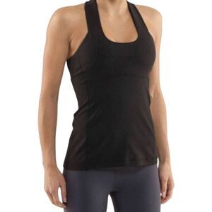 LULULEMON ATHLETICA Scoop Neck  Tank 'Black' Size 4